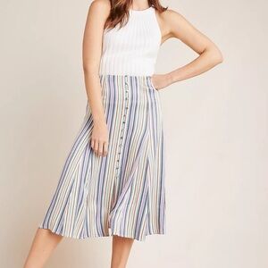 Anthropologie Maeve Freya Button Front Midi Skirt - 4